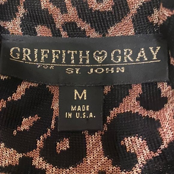 ST JOHN LEOPARD PRINT SLEEVELESS TOP - Picture 2 of 2